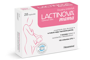 LACTINOVA® mama to specjalistyczny, doustny probiotyk uzupełniający mikrobiotę:
